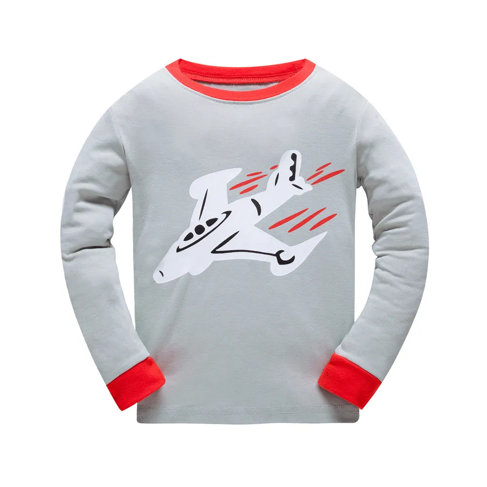 100% Cotton Kids AirPlane Pajama Set