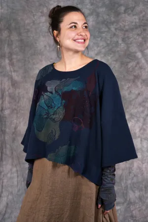 1586 Boxy Crop Thermal Top Atlantic