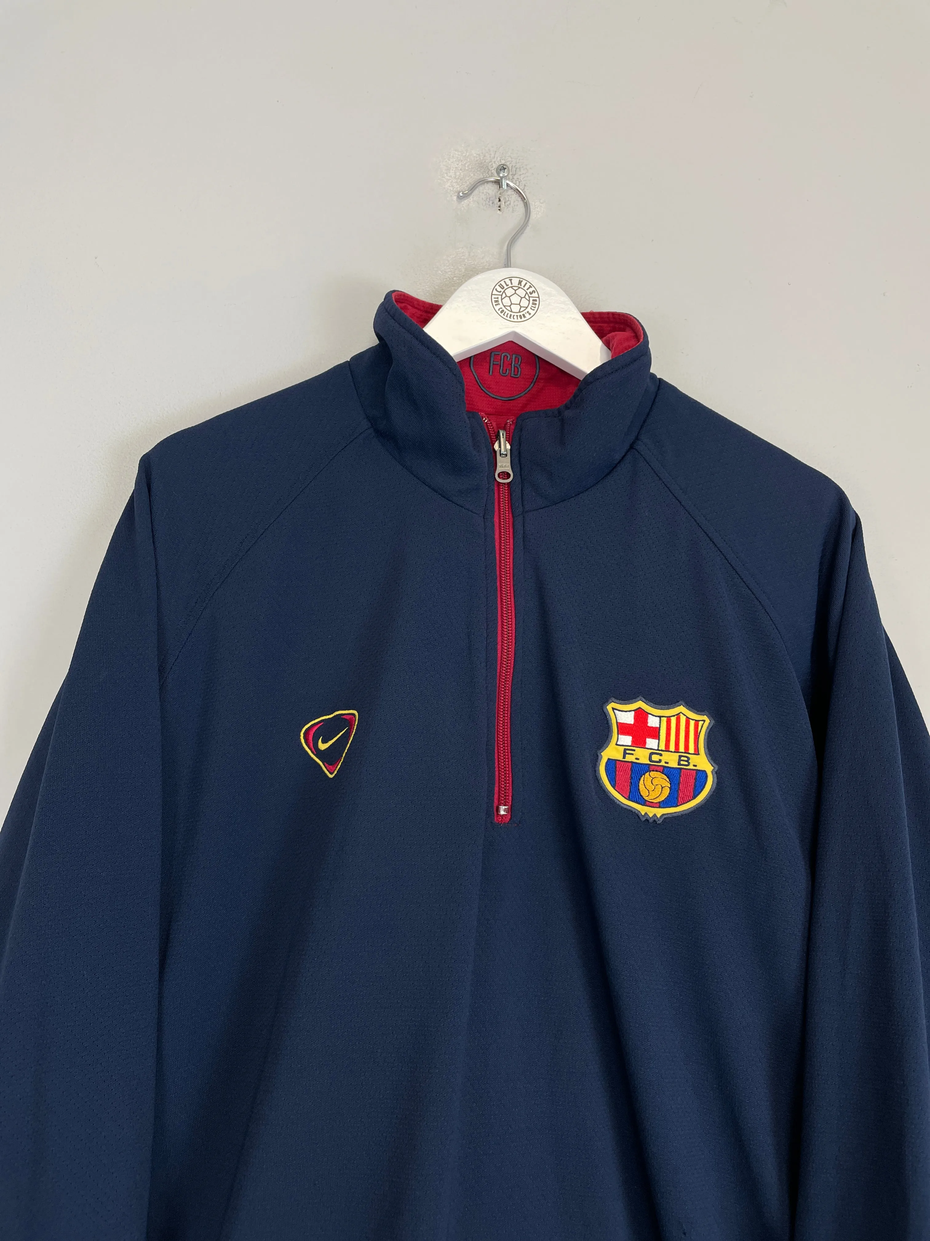 2000/02 BARCELONA 1/4 ZIP REVERSIBLE JACKET (XL) NIKE