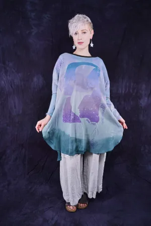 2251HD Natural City Tunic Hand dyed Blue Flight