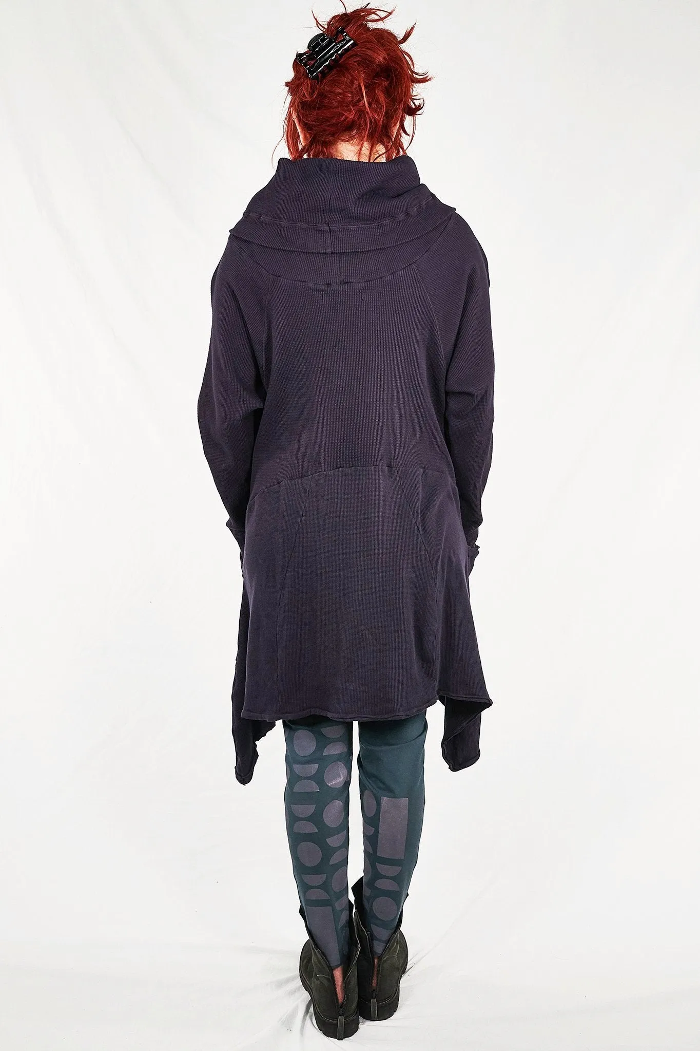 2292-Cowl Thermal Pocket Tunic-Plumblack-unprinted