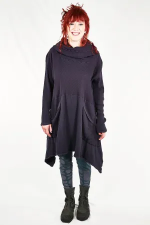 2292-Cowl Thermal Pocket Tunic-Plumblack-unprinted