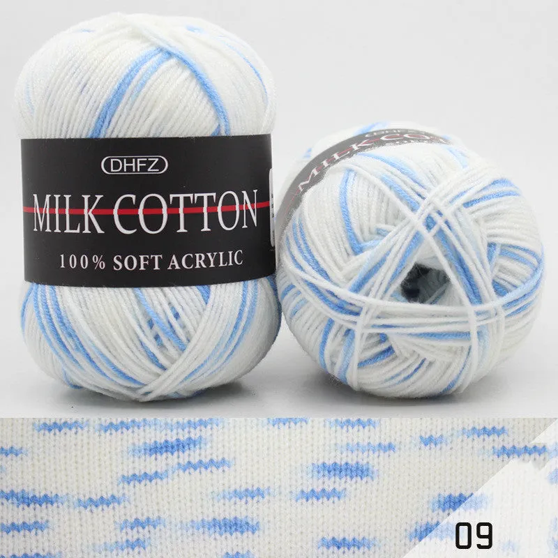 3-ply dyed milk cotton wool
