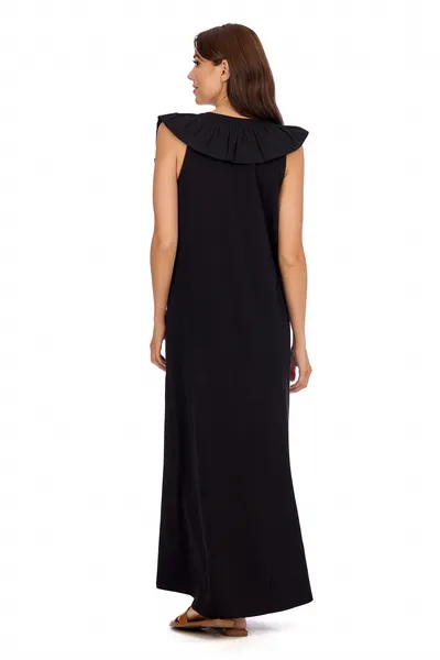 85000256BK KIMI RUFFLE MAXI DRESS BK