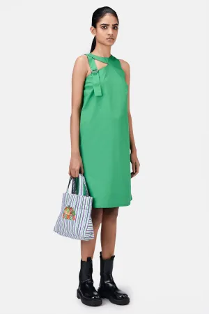 A-Line Top with Asymmetric Cross-Over Straps Spring Green