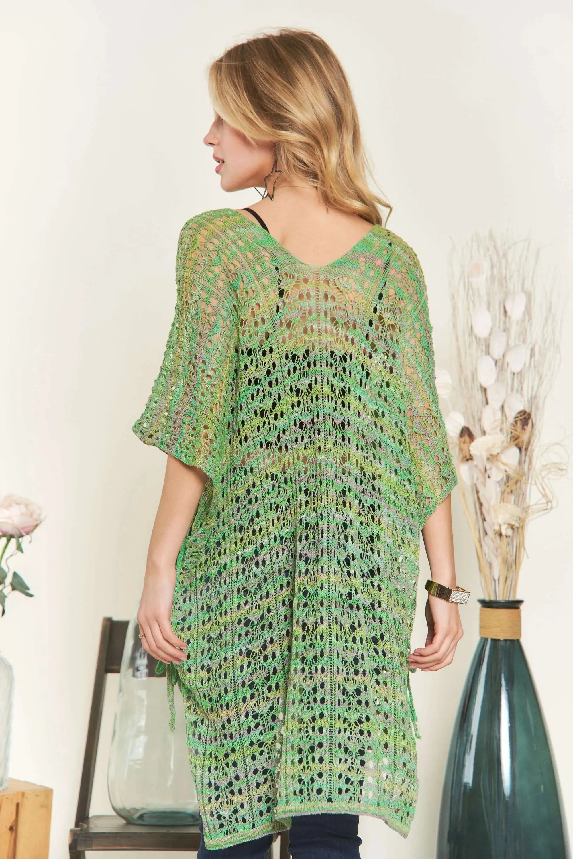 ADORA Crochet Cover Up Tunic Top