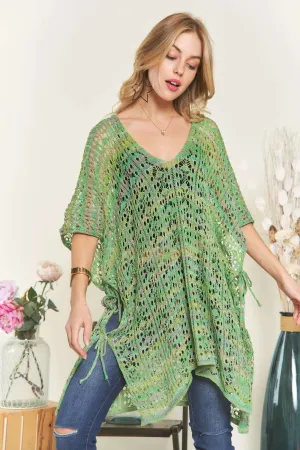 ADORA Crochet Cover Up Tunic Top