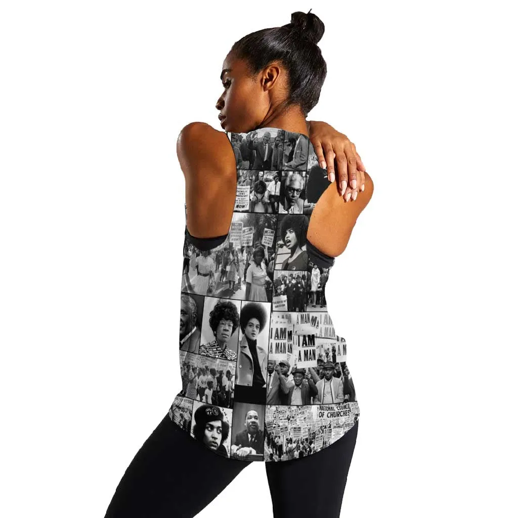 African Women Racerback Tank Black Power Images DT02