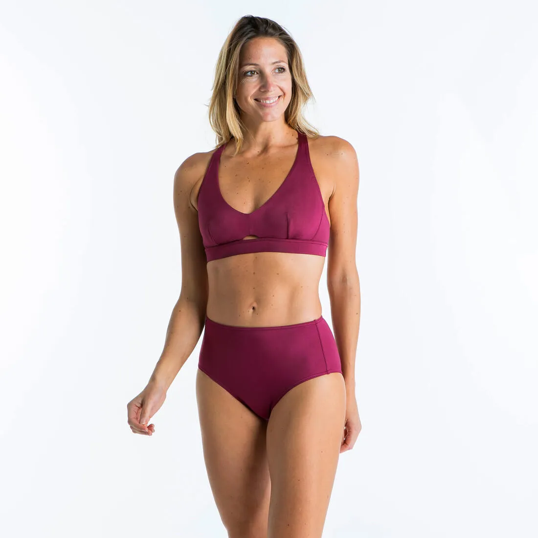 AGATHA SUPAI ZENITH Women's surf swimsuit crop top with adjustable back.