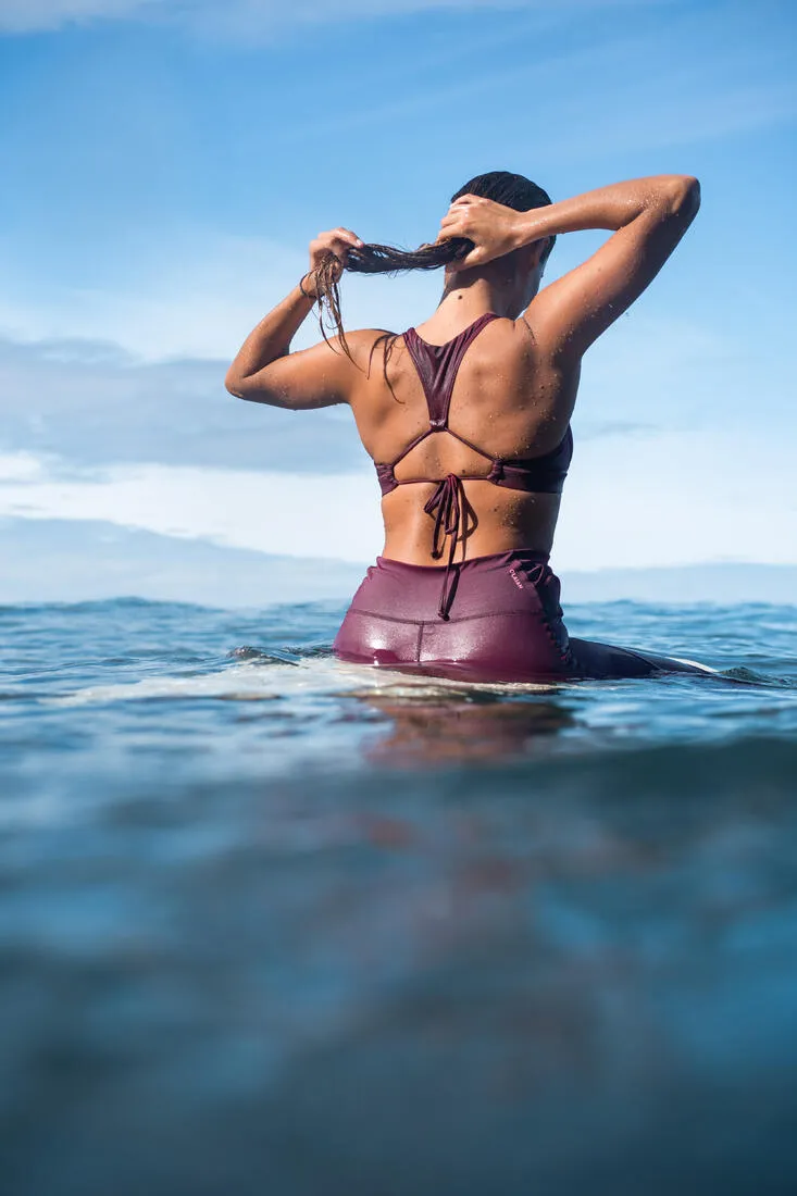 AGATHA SUPAI ZENITH Women's surf swimsuit crop top with adjustable back.