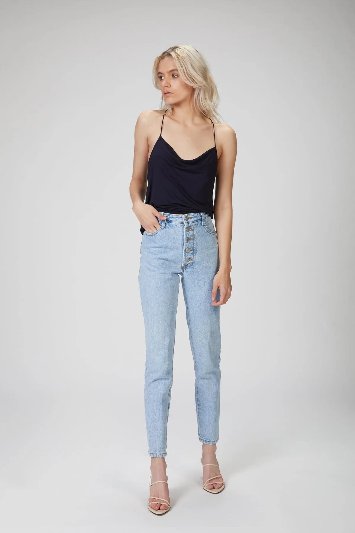AGGIE COWLNECK JERSEY CAMISOLE