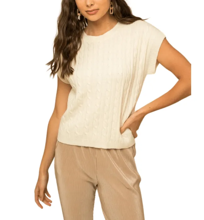 Alana Cable Knit Vest