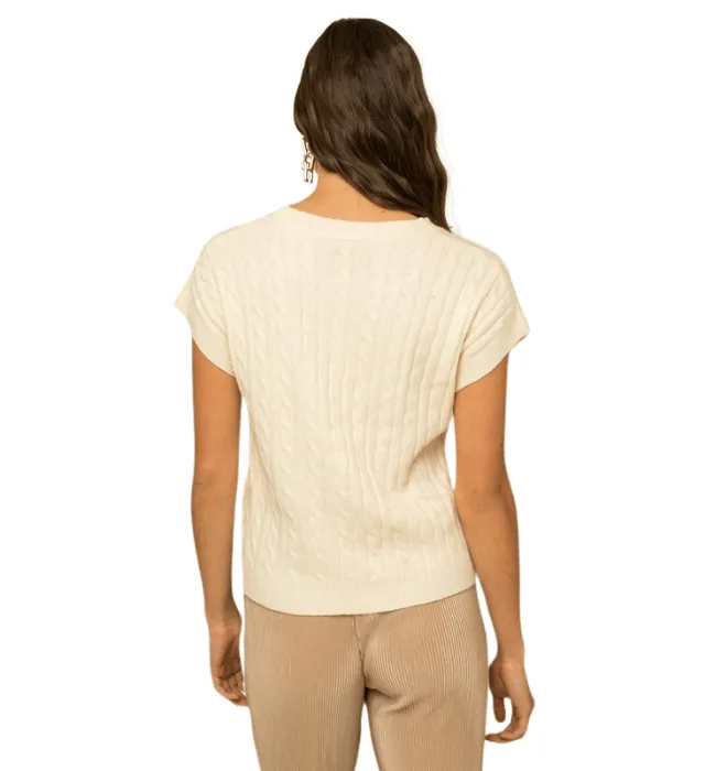 Alana Cable Knit Vest