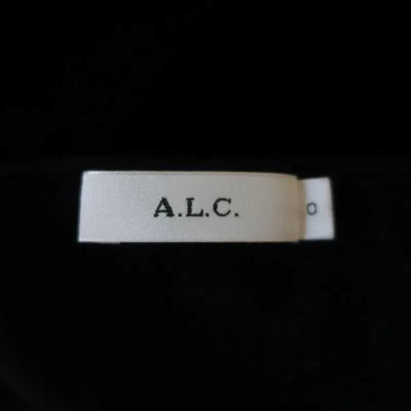 A.L.C. Tank Top Axel Black Velvet Size 0 V-Neck Camisole