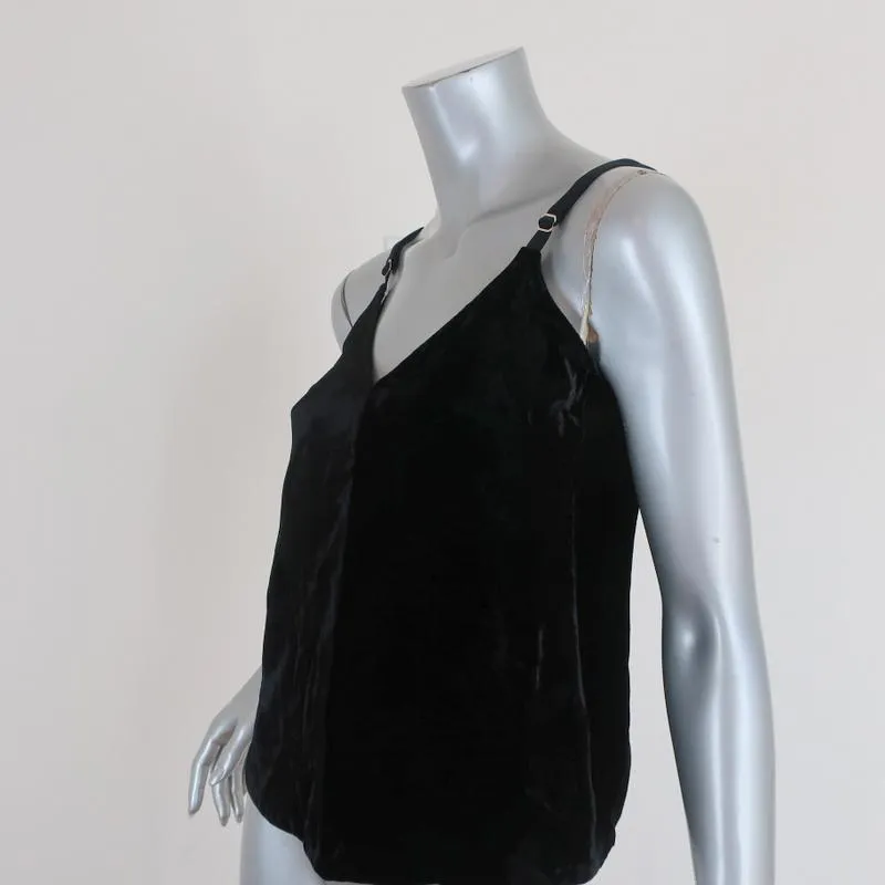 A.L.C. Tank Top Axel Black Velvet Size 0 V-Neck Camisole