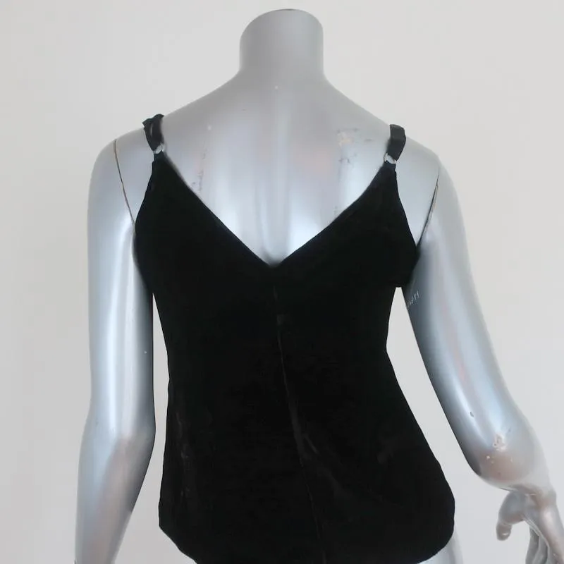 A.L.C. Tank Top Axel Black Velvet Size 0 V-Neck Camisole