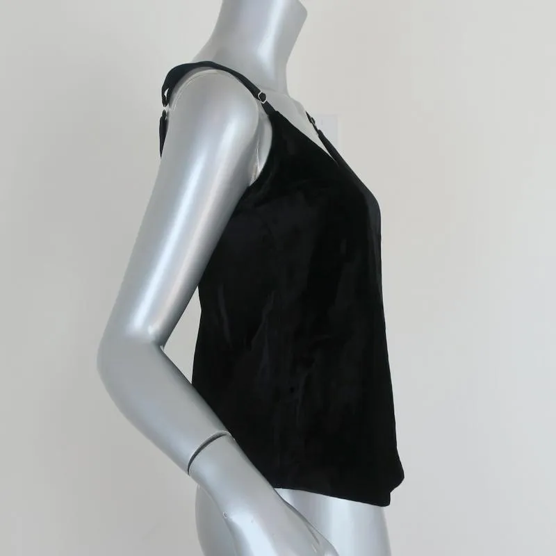 A.L.C. Tank Top Axel Black Velvet Size 0 V-Neck Camisole