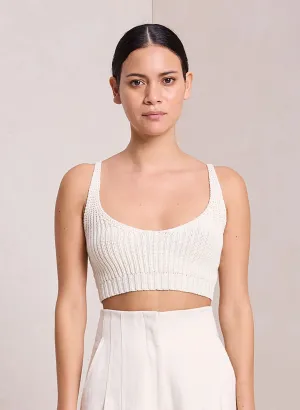 A.L.C. - Tess Cotton Knit Bra Top - Off White