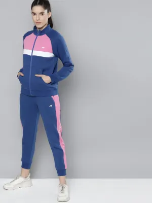 Alcis Women Colourblocked Blue Tracksuits