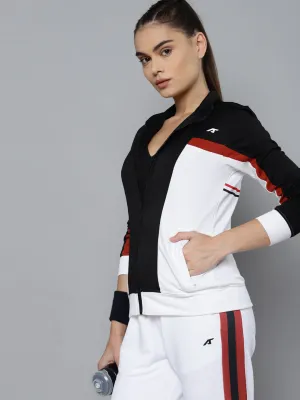 Alcis Women Colourblocked White Tracksuits