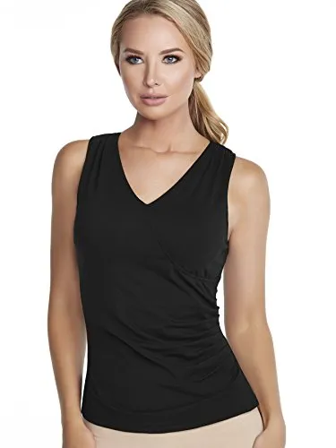 Alexandra B Underwire Bra Cotton Surplice Tank Top - M3153