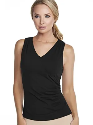 Alexandra B Underwire Bra Cotton Surplice Tank Top - M3153