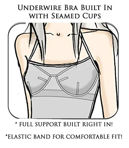 Alexandra B Underwire Bra Cotton Surplice Tank Top - M3153