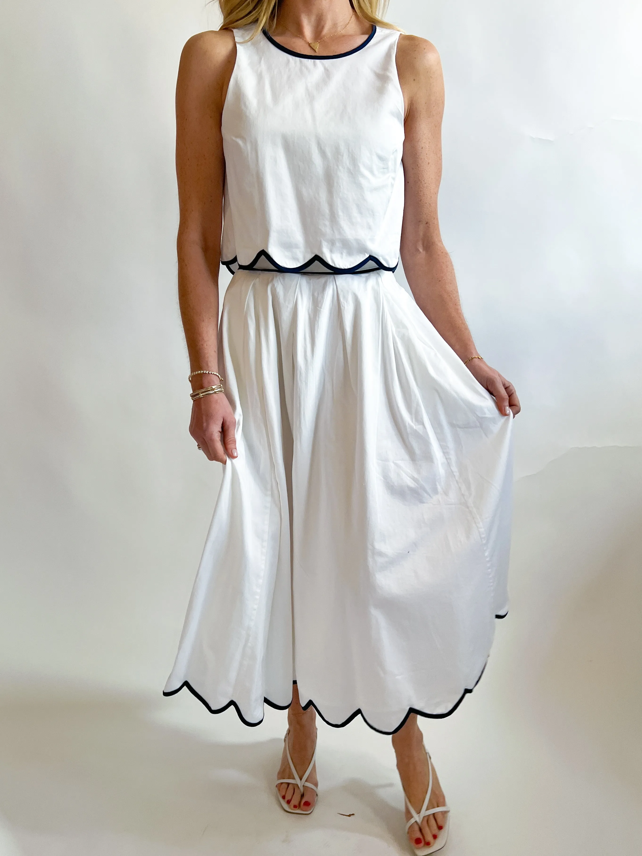 Alexis Cotton Scallop Top