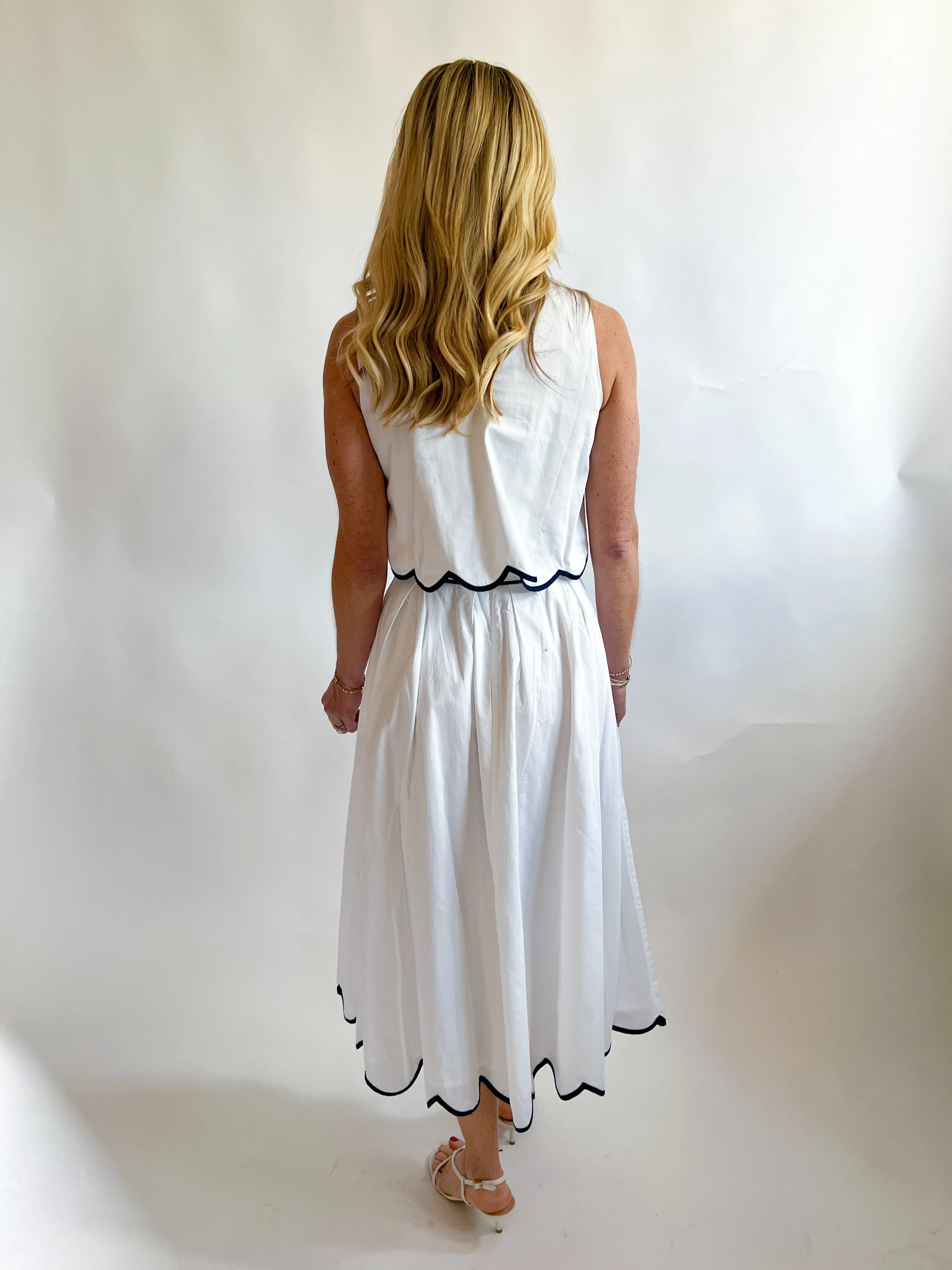 Alexis Cotton Scallop Top