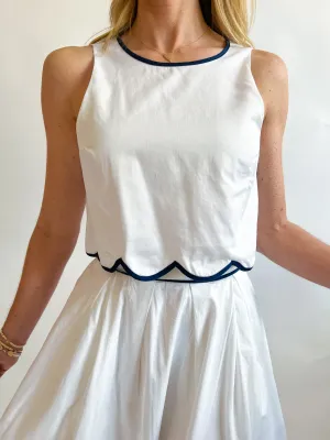 Alexis Cotton Scallop Top