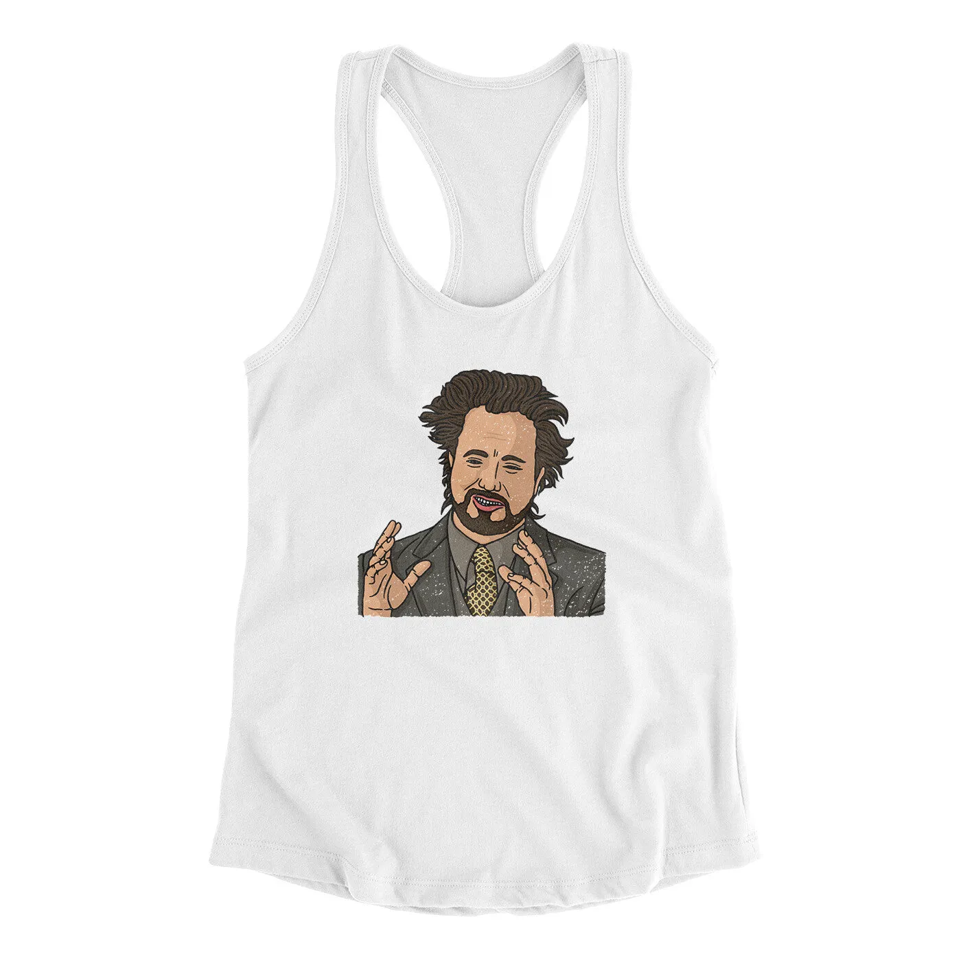 Alien Guy Meme Funny Women's Racerback Tank