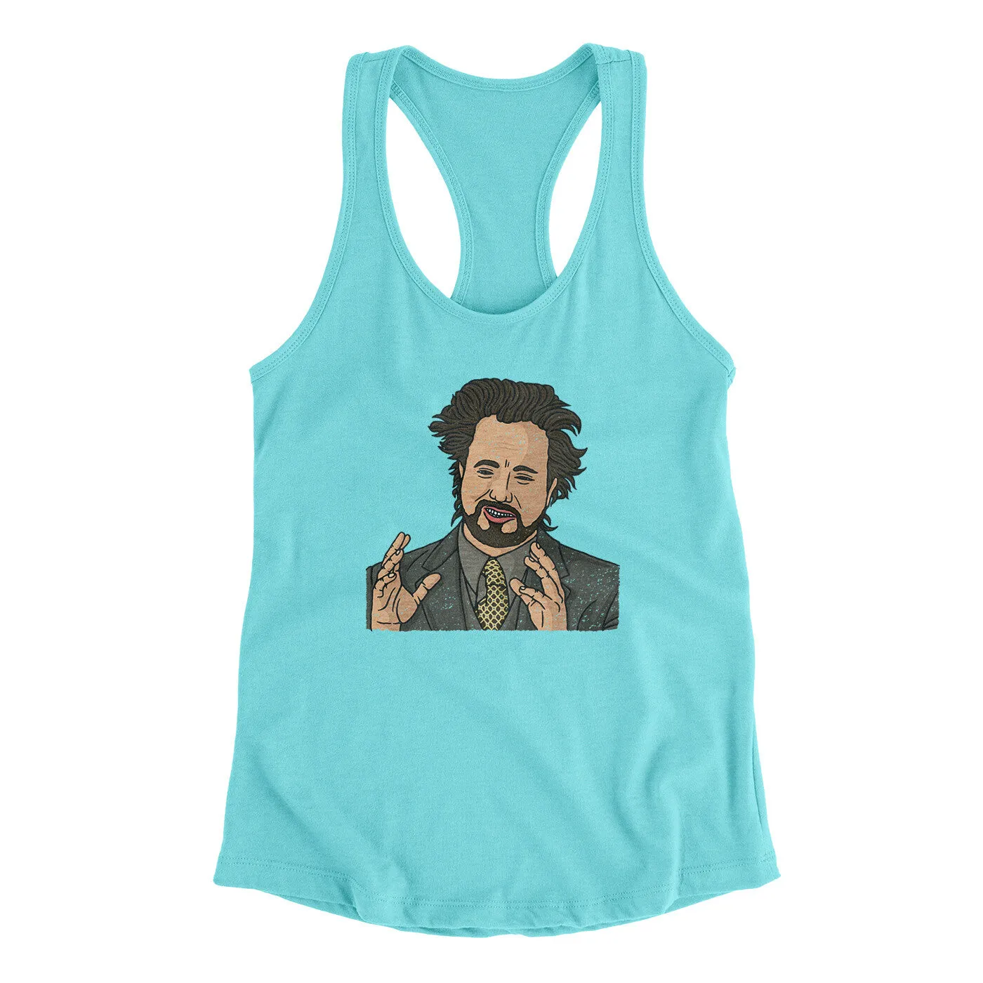 Alien Guy Meme Funny Women's Racerback Tank