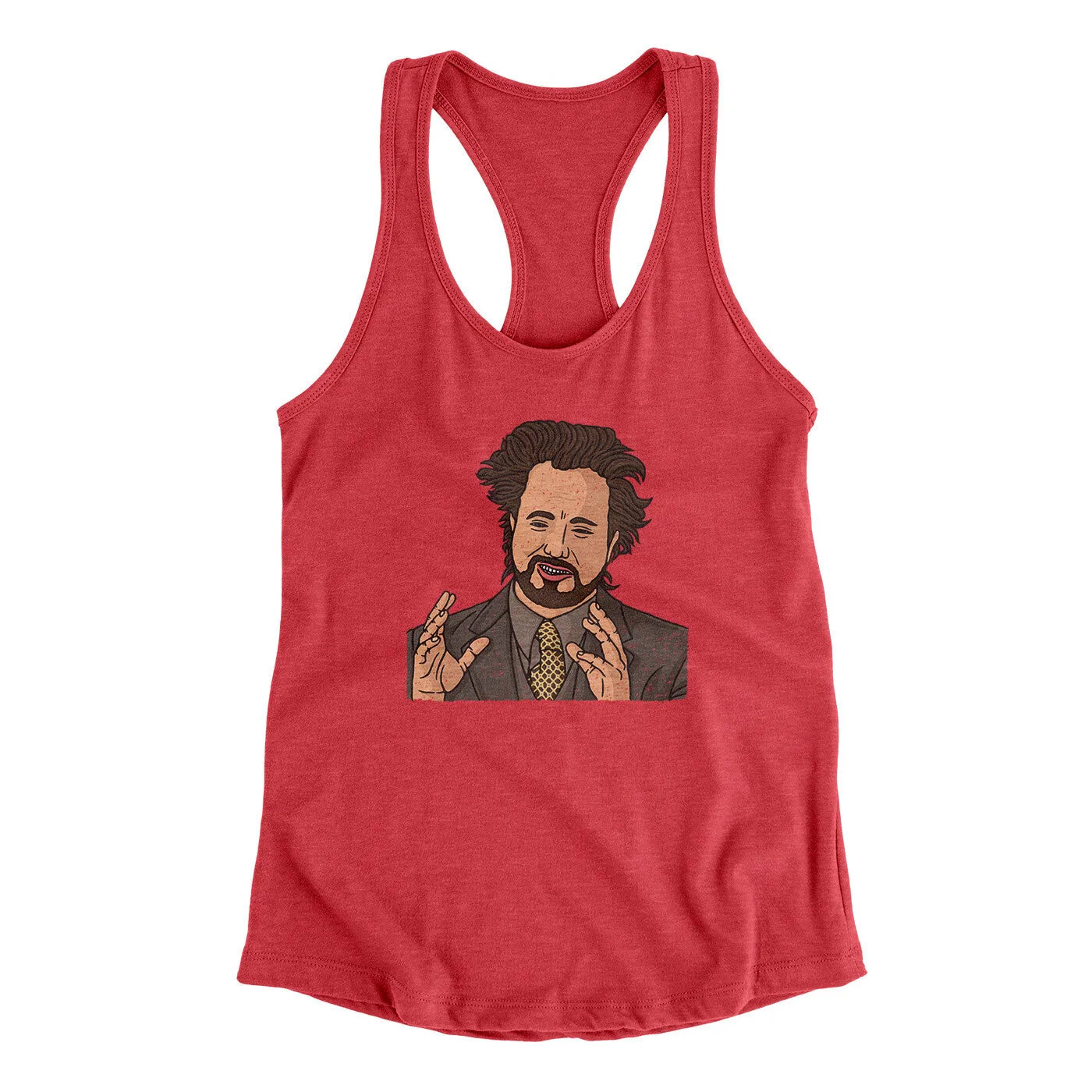 Alien Guy Meme Funny Women's Racerback Tank