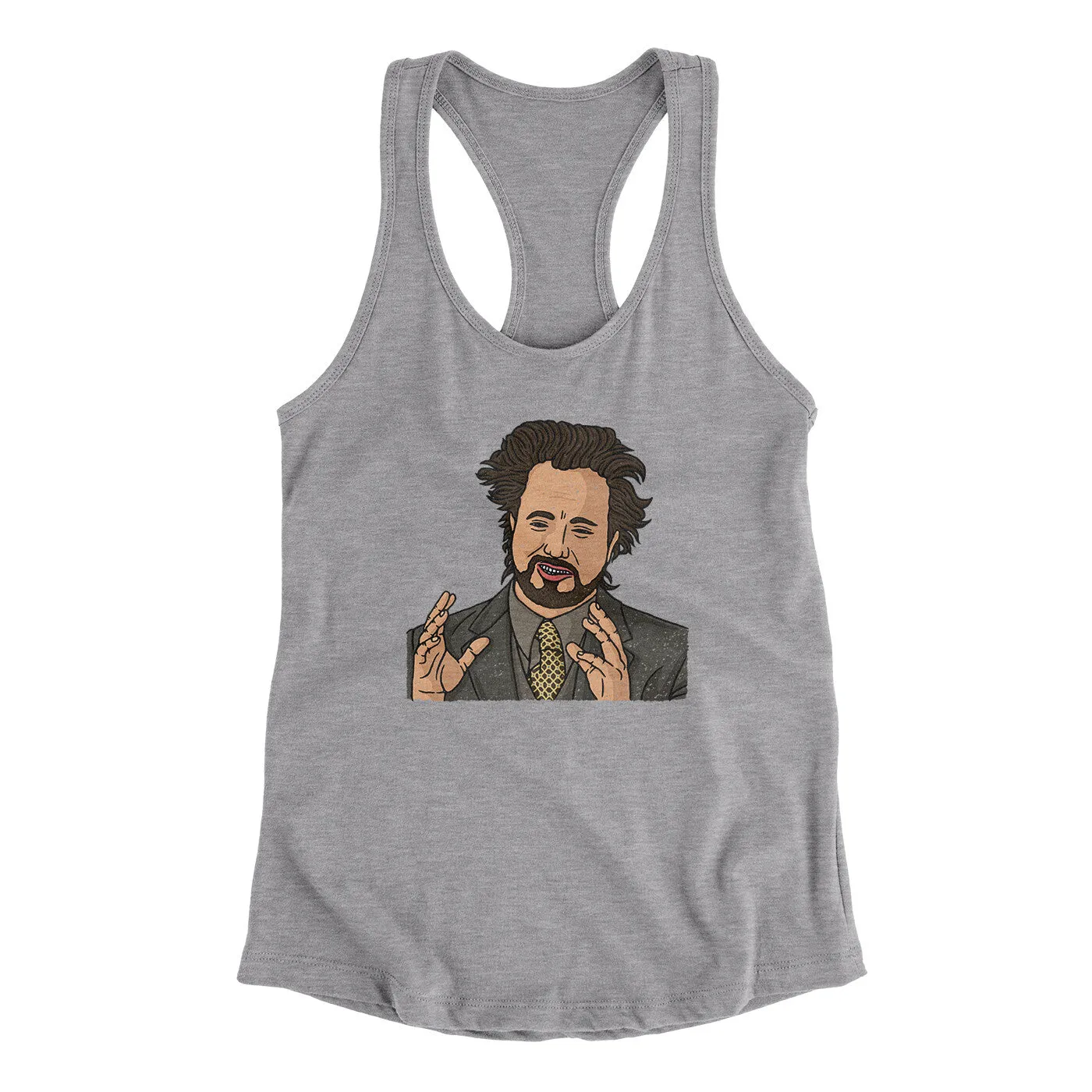 Alien Guy Meme Funny Women's Racerback Tank