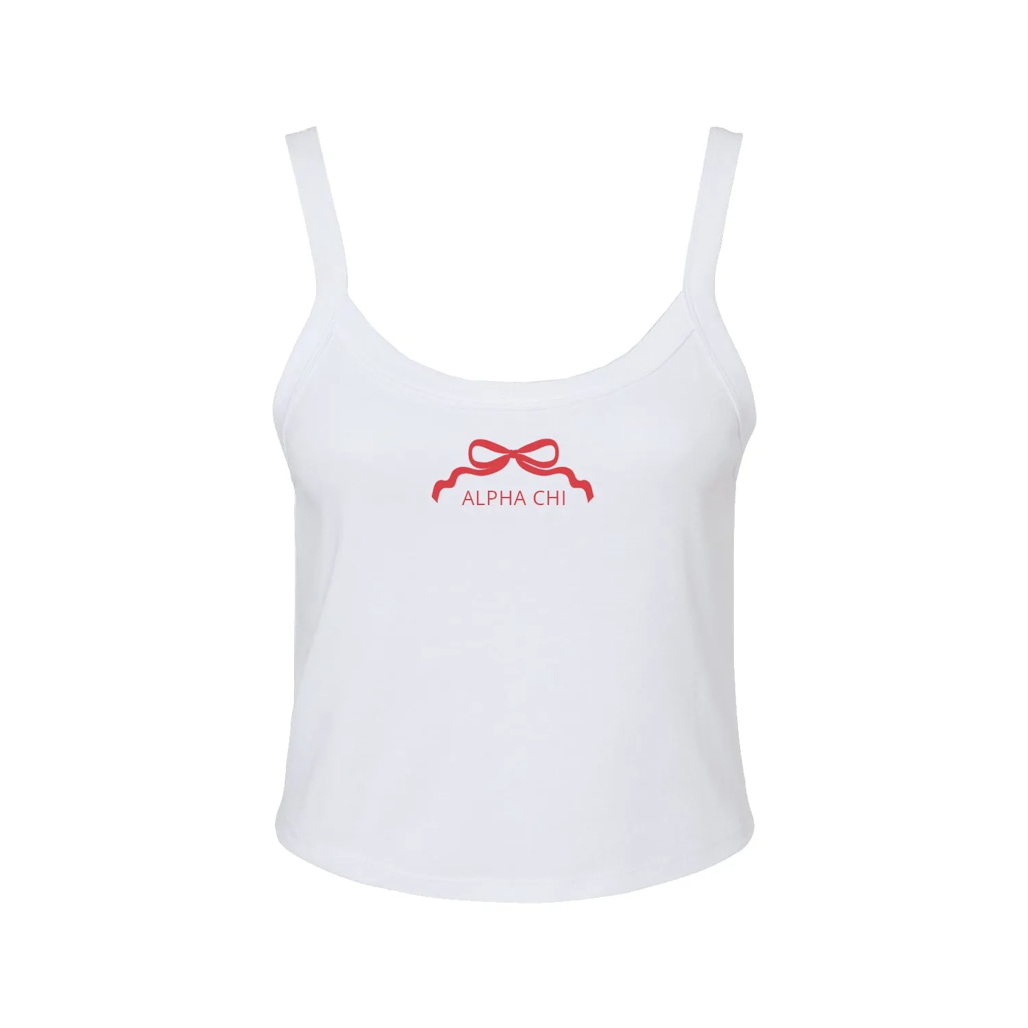 Alpha Chi Omega Spaghetti Strap tank - A CHI O Bow