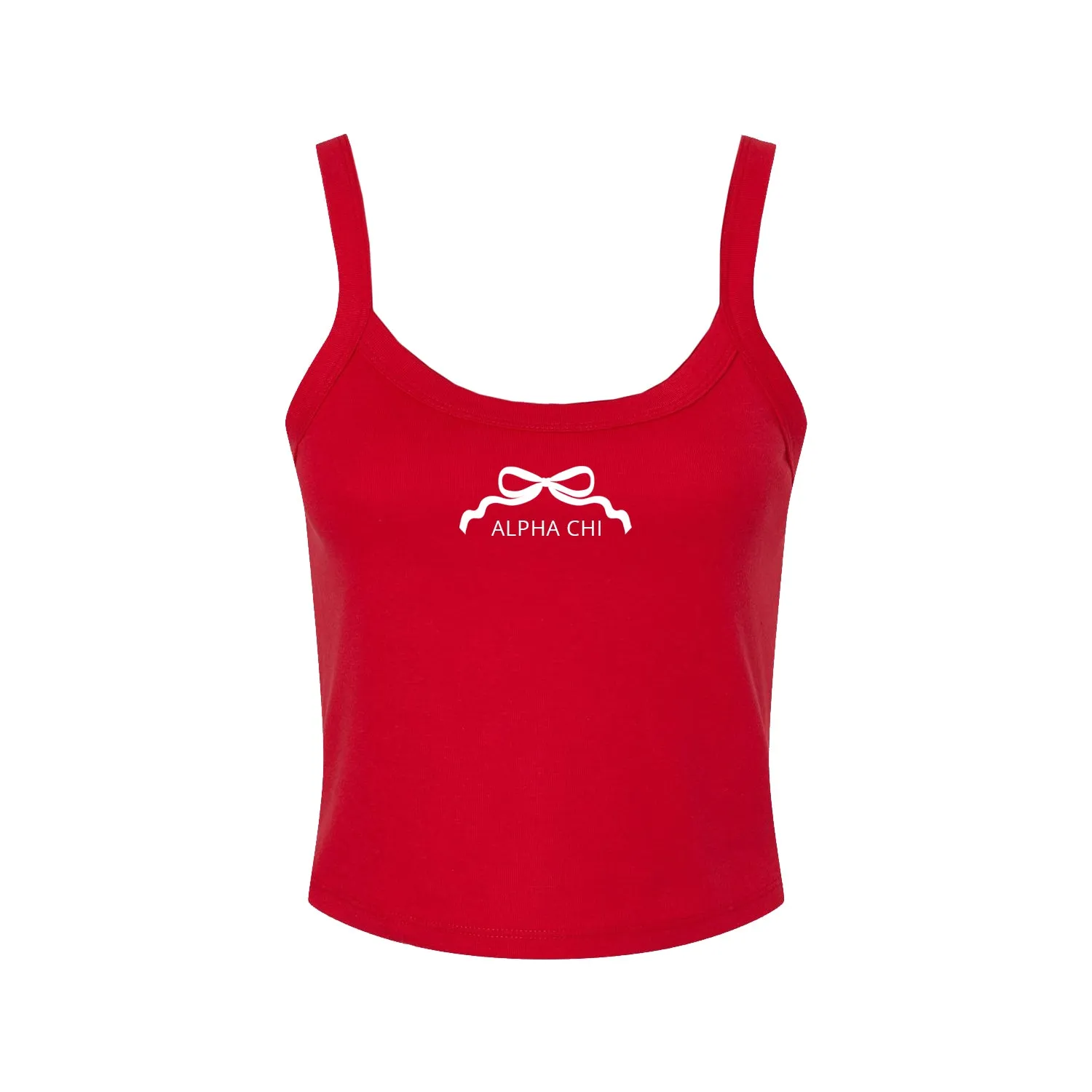 Alpha Chi Omega Spaghetti Strap tank - A CHI O Bow