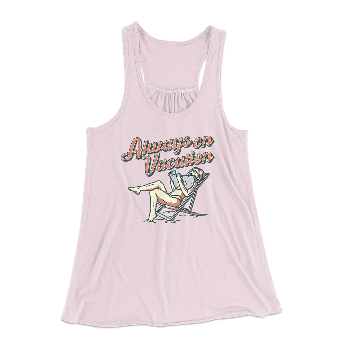 Always On Vacation Women's Flowey Racerback Tank Top