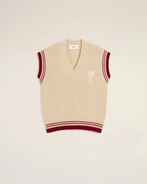 AMI PARIS RIBBED SWEATER VEST