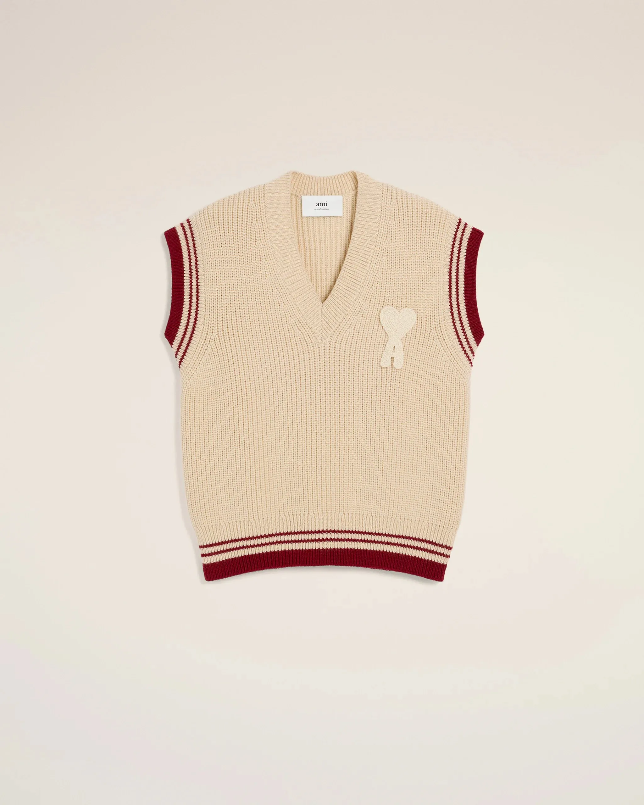 AMI PARIS RIBBED SWEATER VEST