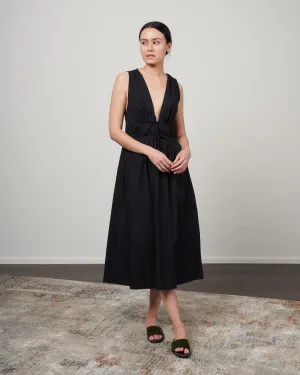 andressa midi dress - plain black