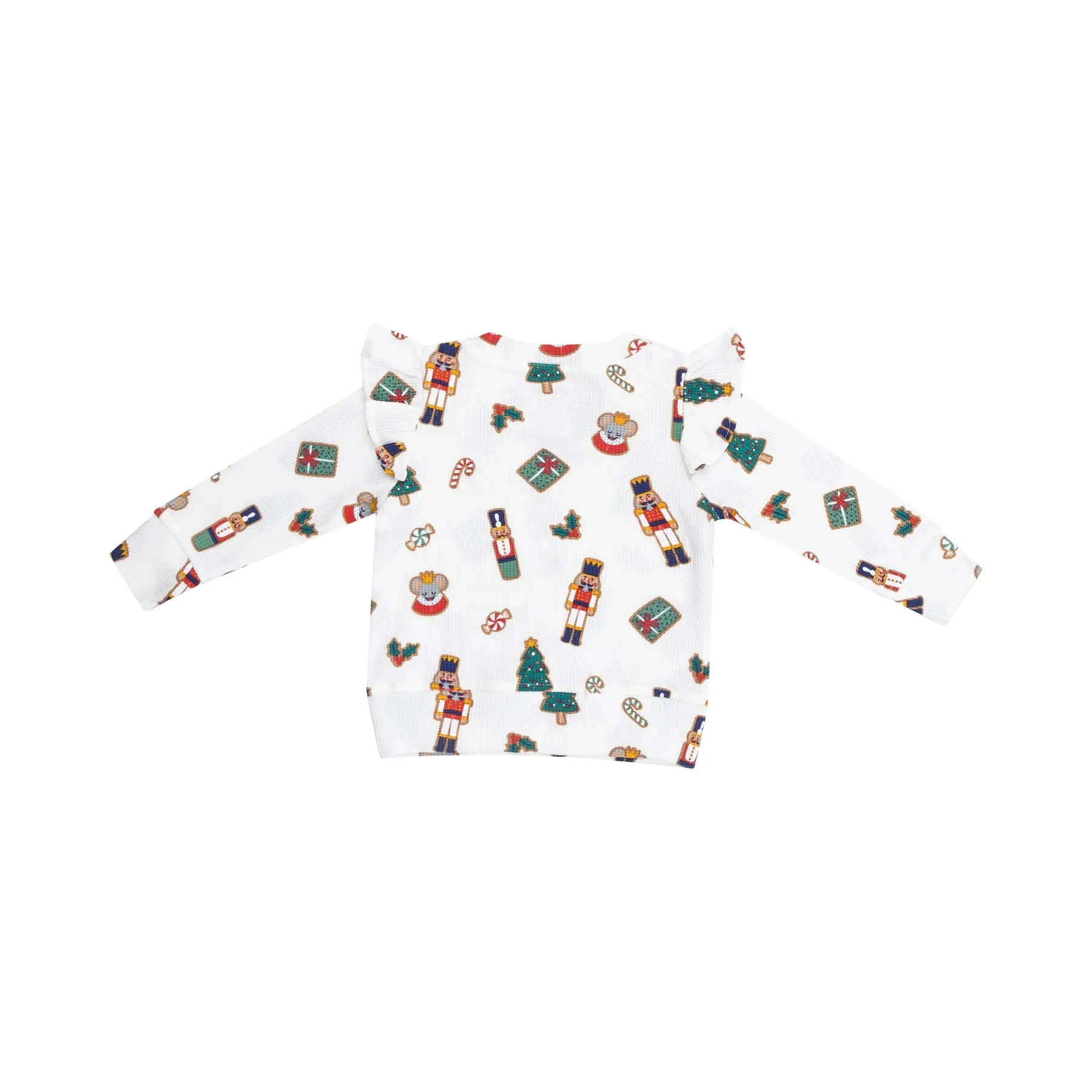 Angel Dear Nutcracker Ruffle Shoulder Top