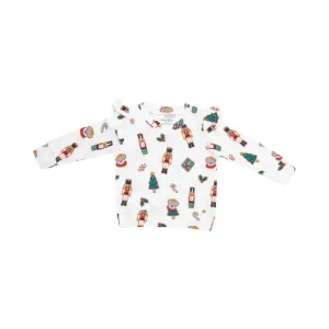 Angel Dear Nutcracker Ruffle Shoulder Top