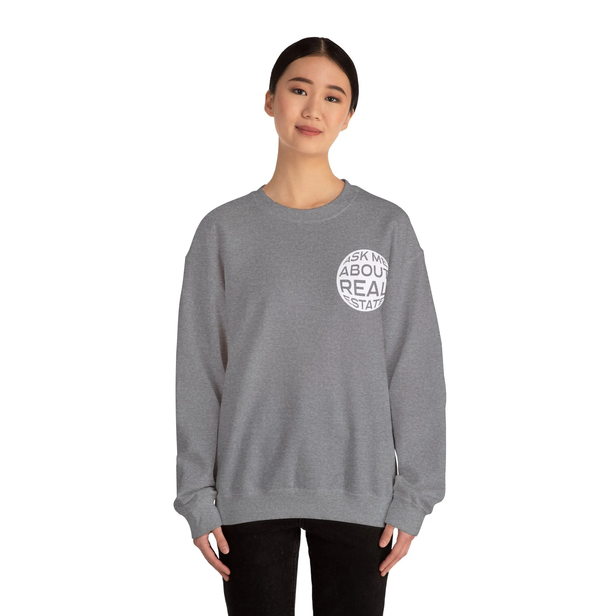 Ask Me About Real Estate Unisex Heavy Blend™ Crewneck Sweatshirt