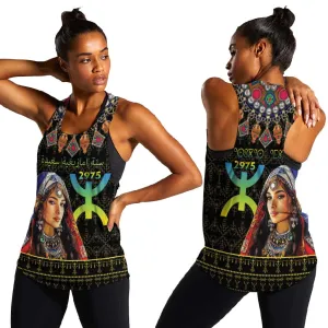 Assegwas Ameggaz Yennayer Women Racerback Tank Women Amazigh - Berber Pattern LT15
