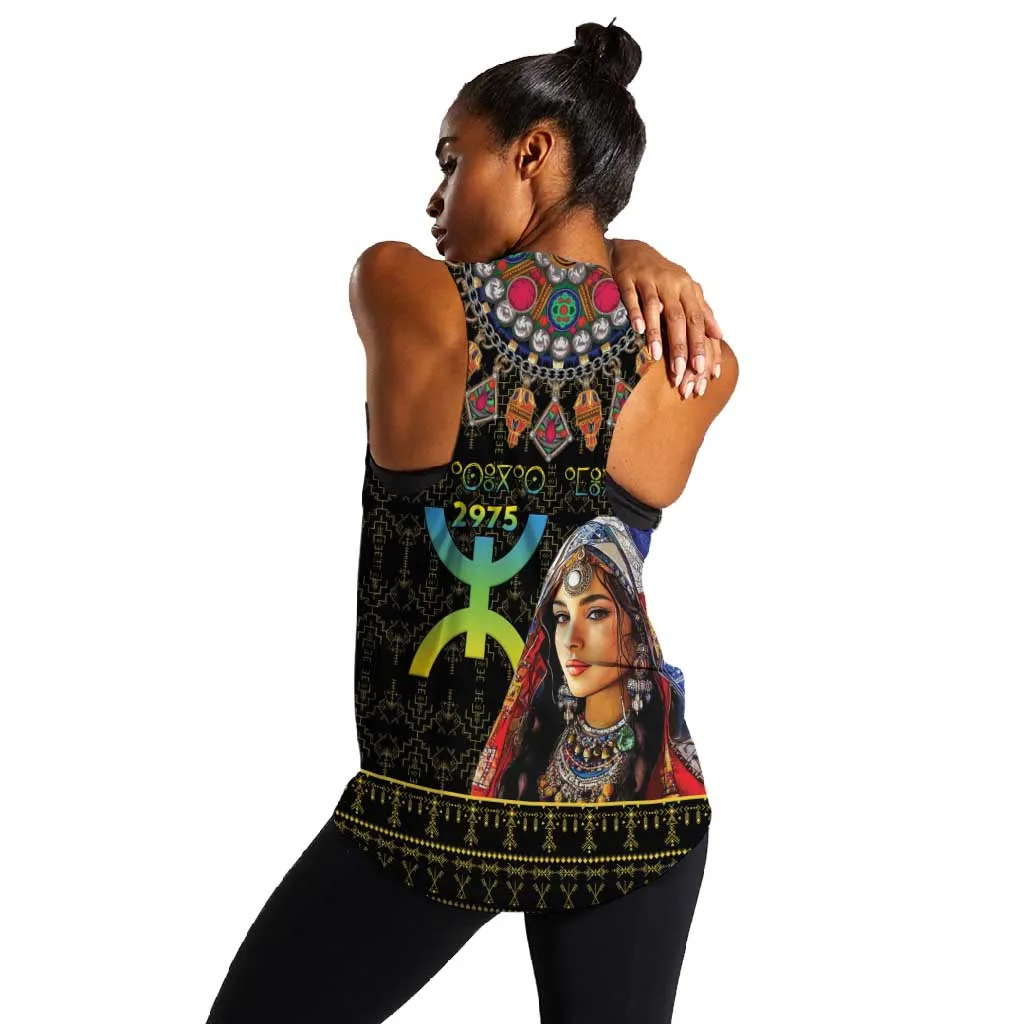 Assegwas Ameggaz Yennayer Women Racerback Tank Women Amazigh - Berber Pattern LT15