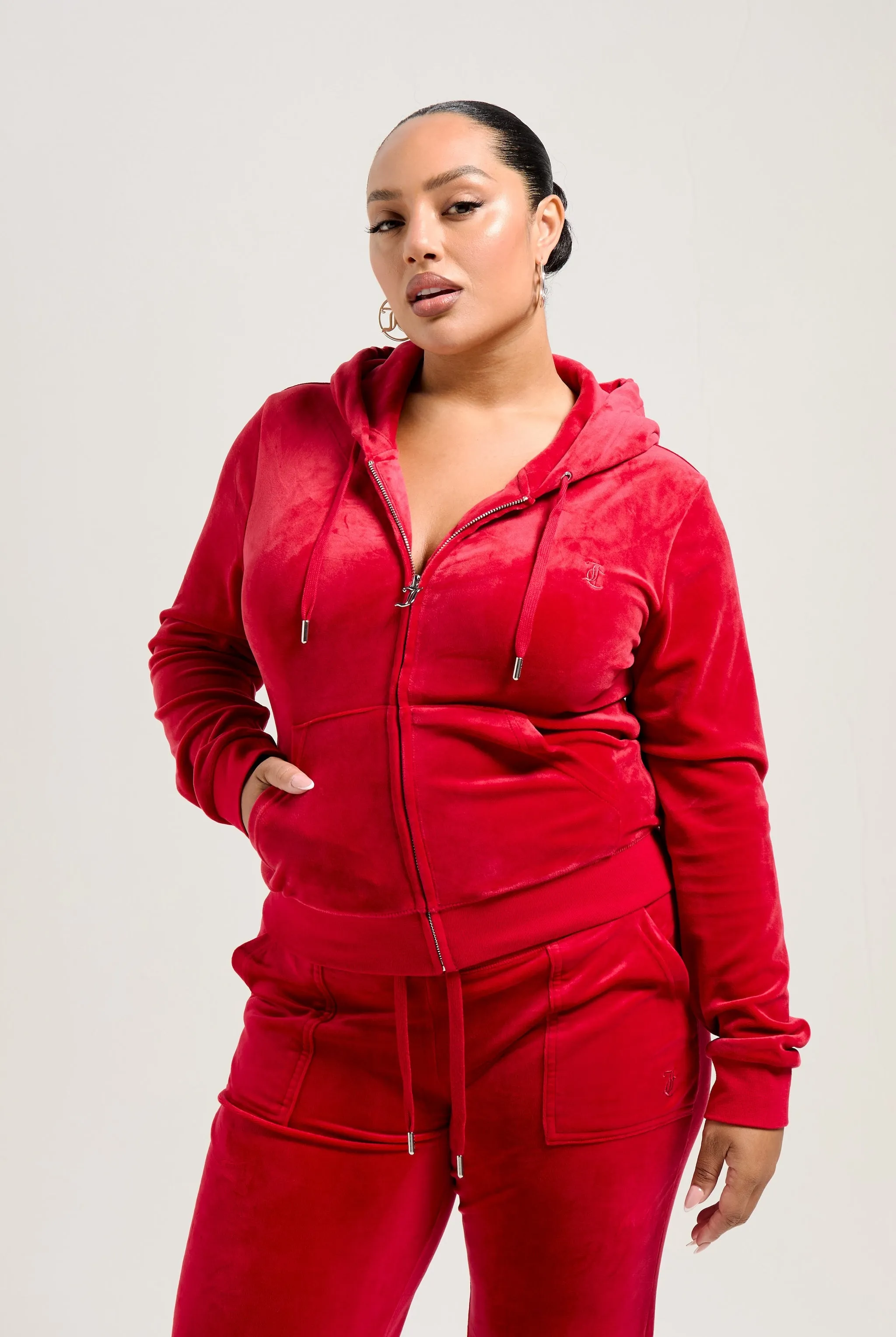 ASTOR RED CLASSIC VELOUR ROBERTSON HOODIE