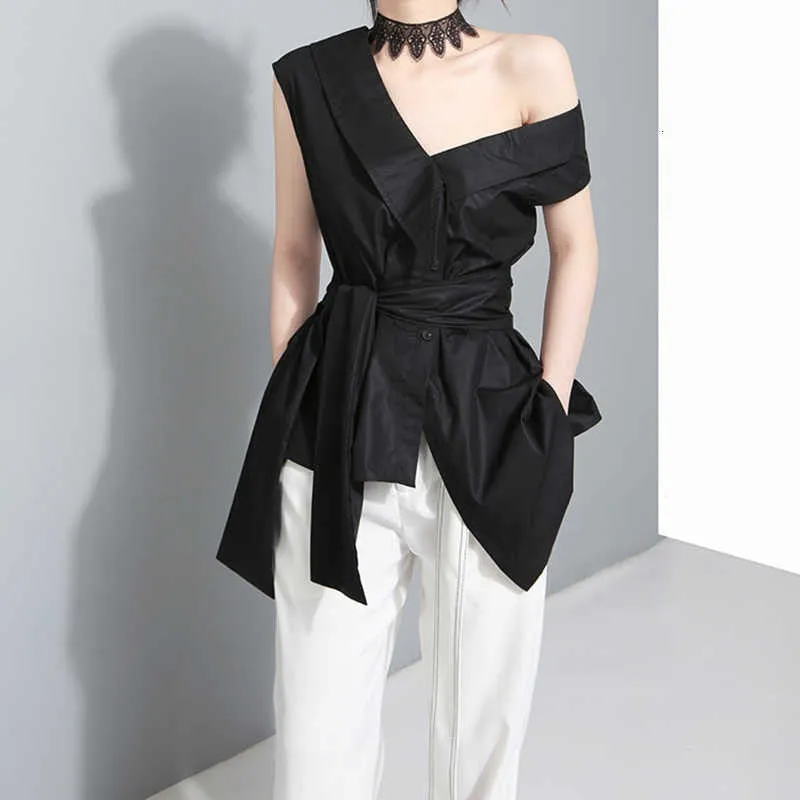 Asymmetrical Bandage Blouse