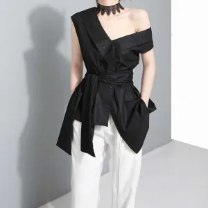 Asymmetrical Bandage Blouse