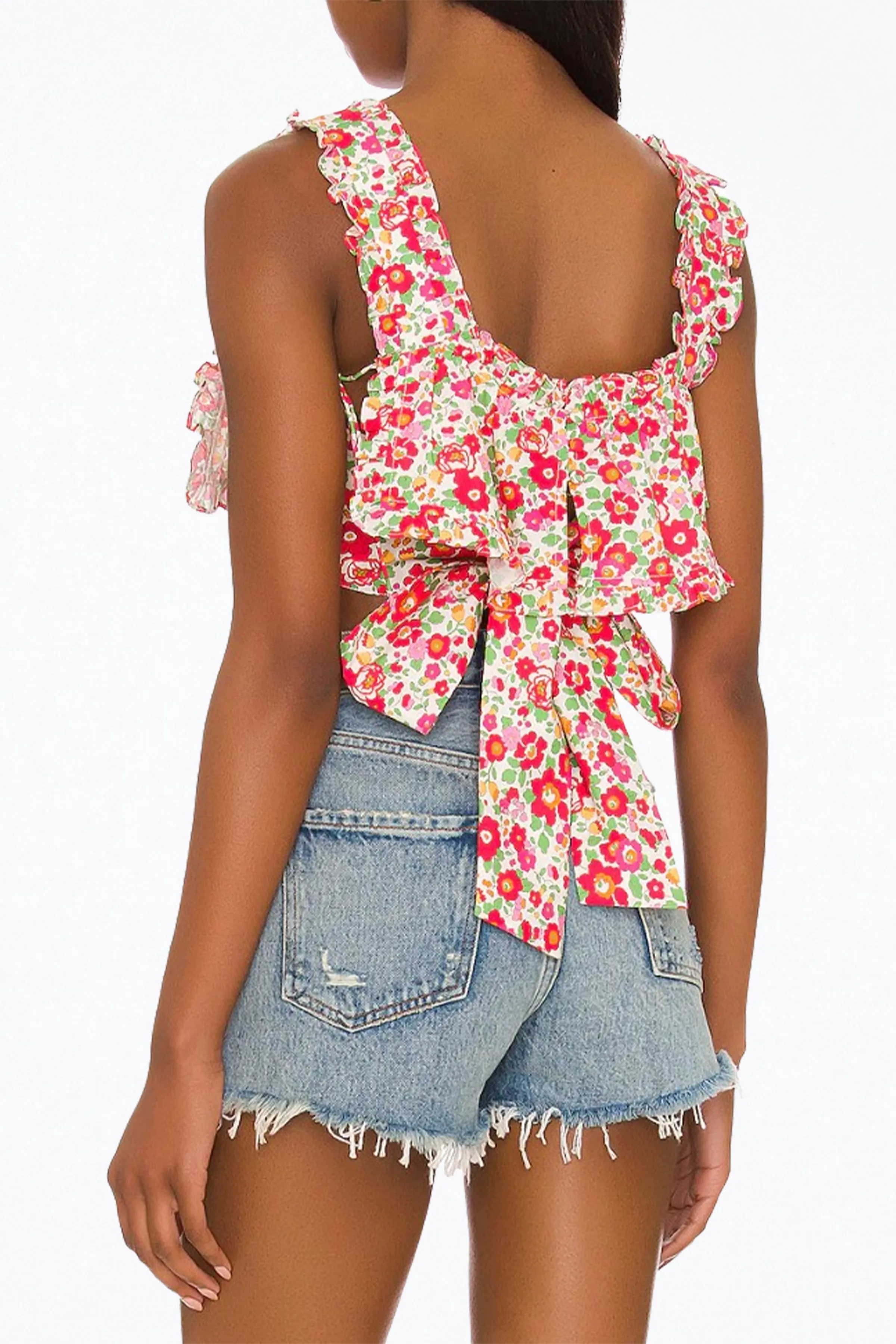 AUDEN COTTON-POPLIN CROPPED TOP