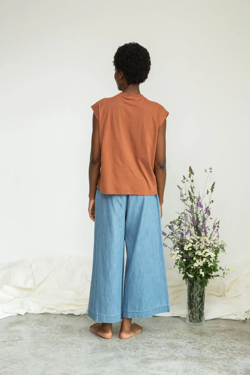 Aukai Organic Cotton Top in Russet